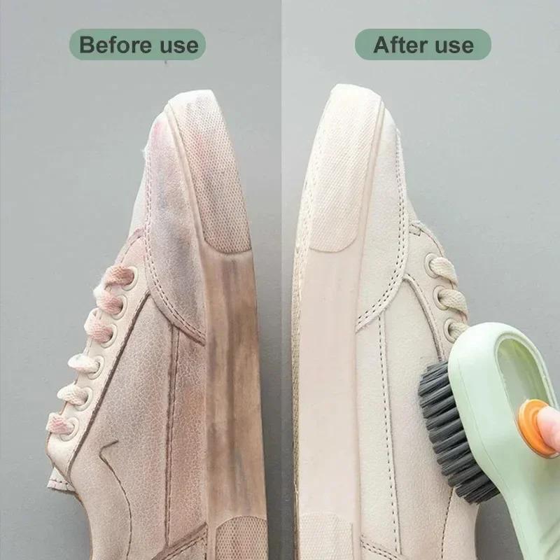 Dual Action Shoe Care Brushes with Automatic Dispensing