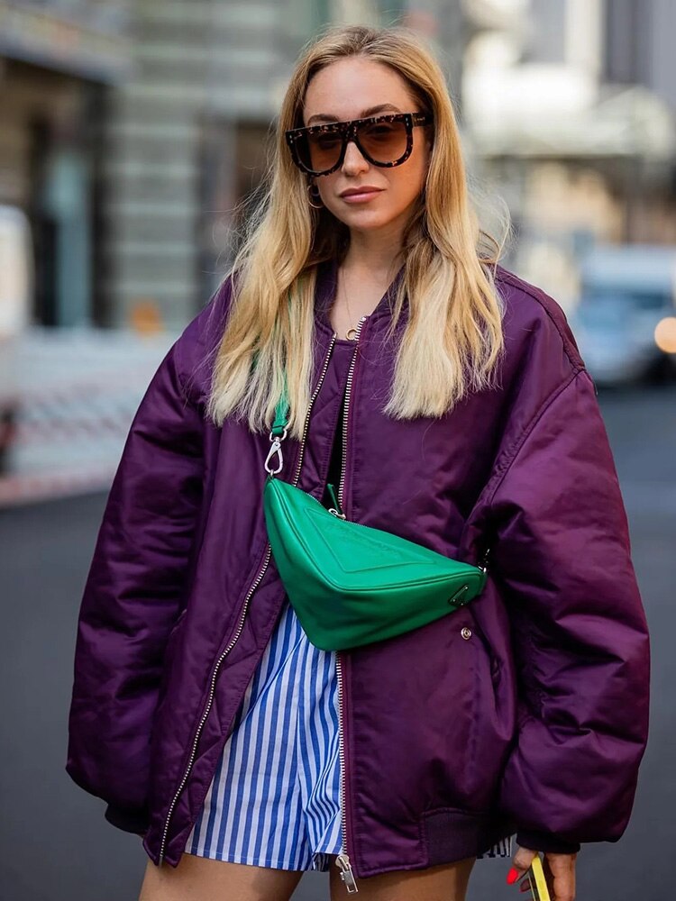 Women’s Oversized Bomber Jacket | Soft Breathable Fabric | Various Colors | Comfortable Warm Fit