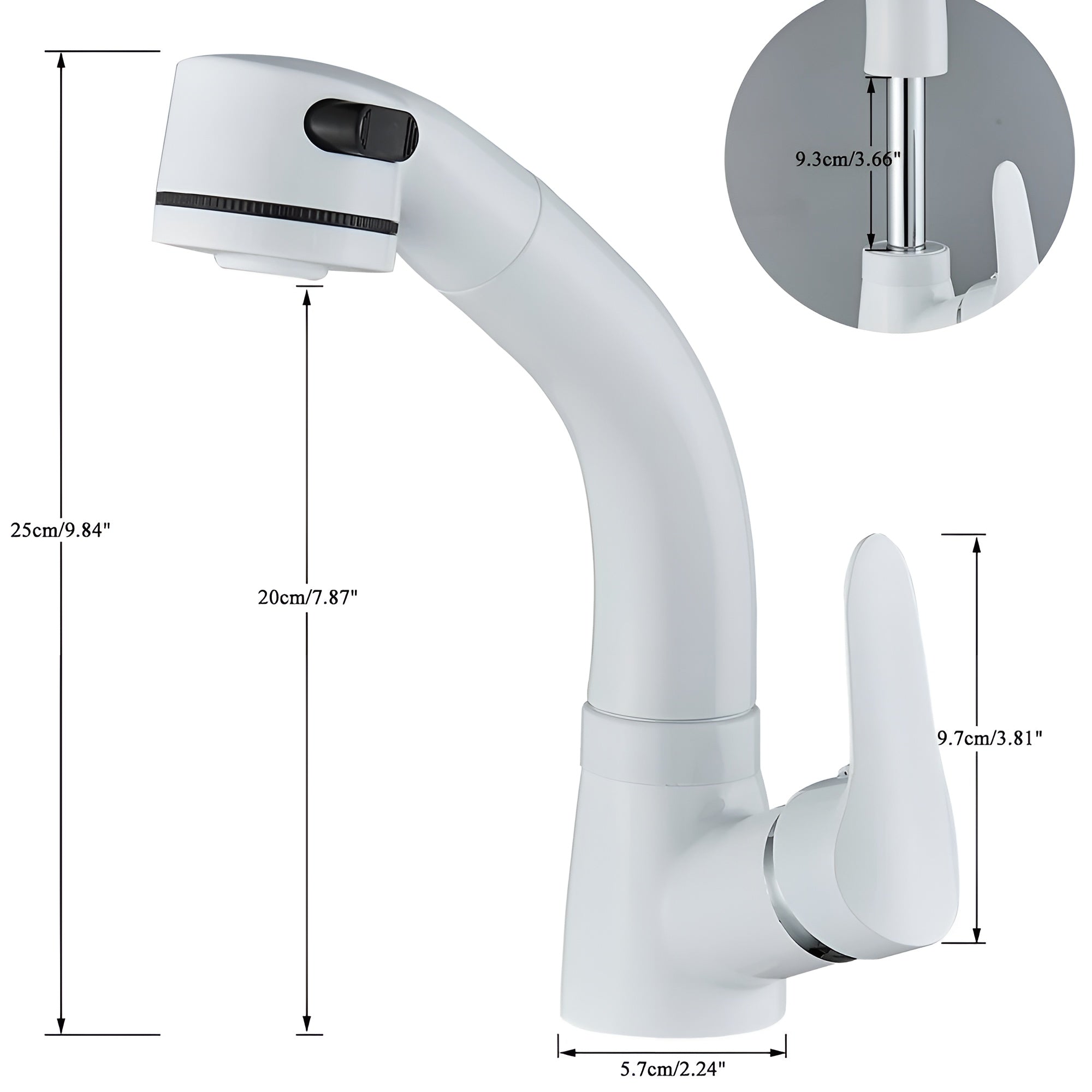 Pull-Out Spray Bathroom Faucet – Long Reach Design