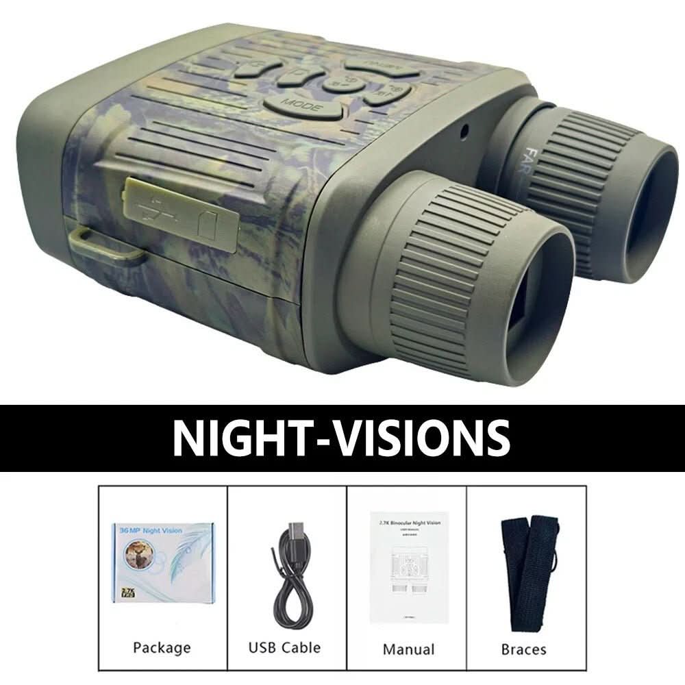 NightSight Pro Binoculars: 300m Range with Recording Feature