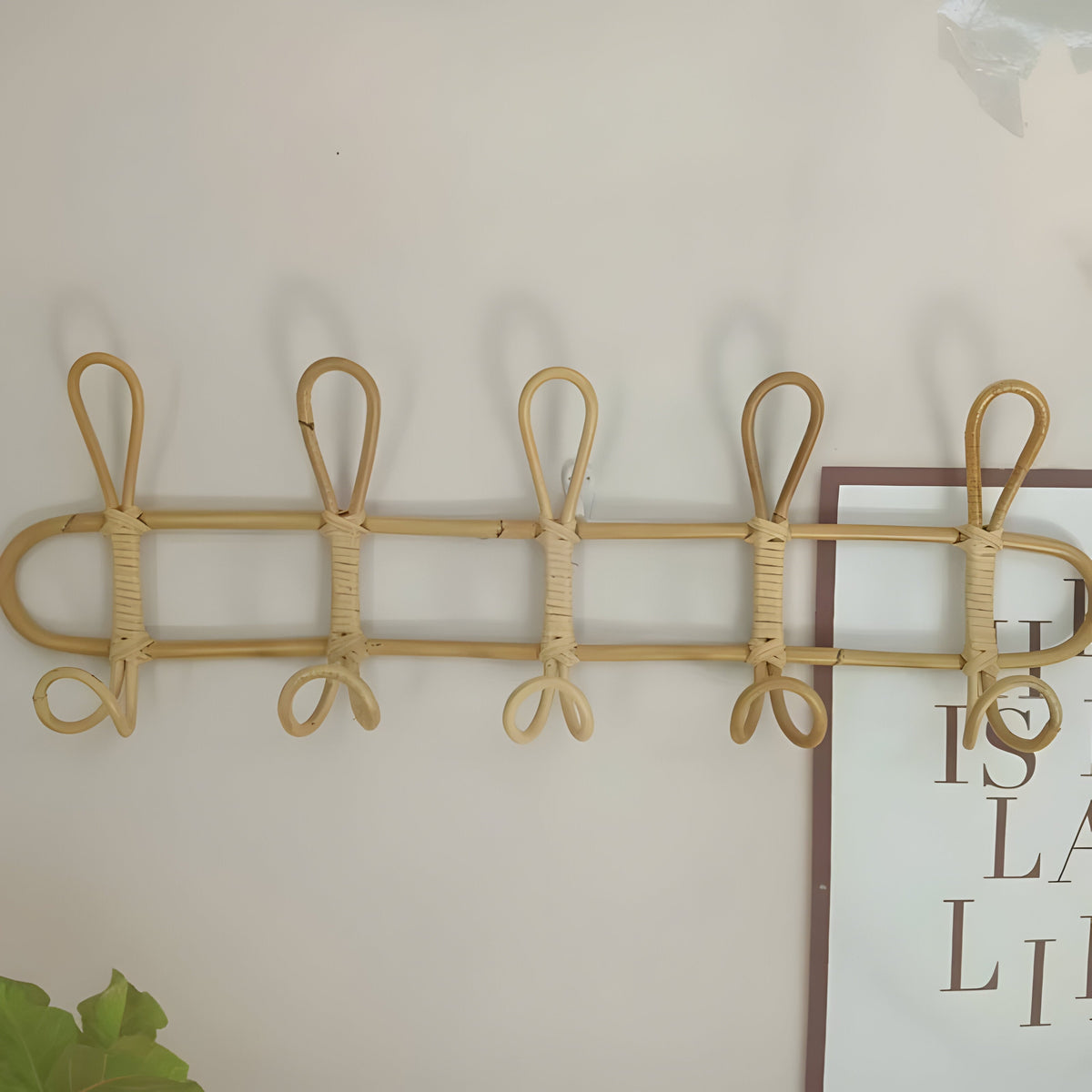 Charming Rattan Wall Organizer for Kids' Rooms