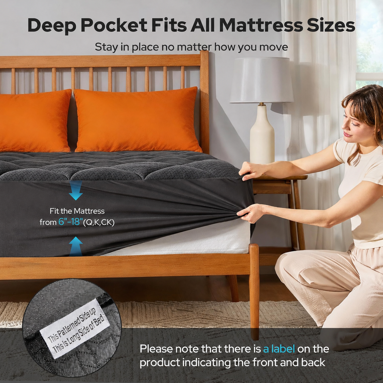 Waterproof Mattress Protector with Deep Pocket - Breathable and Silent