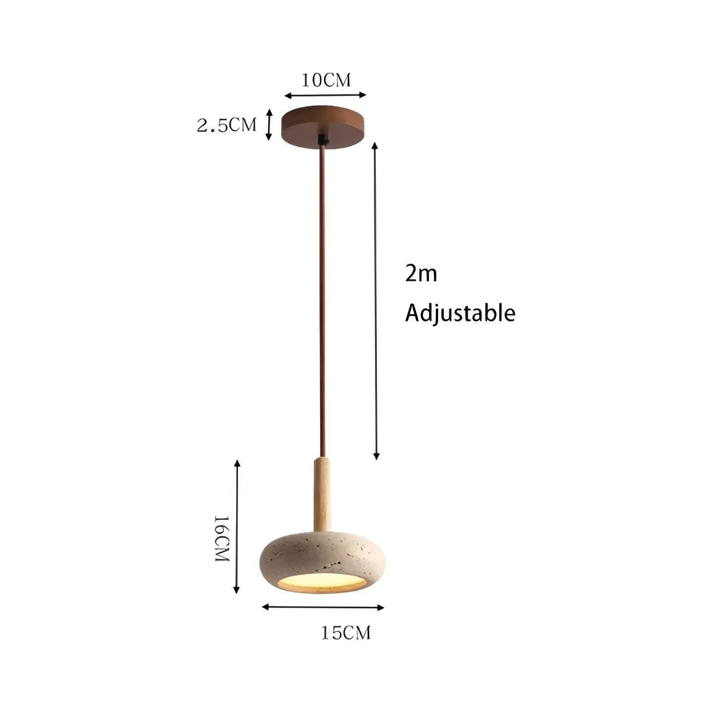 Taavita Glow - Wabi Sabi Japanese Ceiling Light with LED Retro Stone