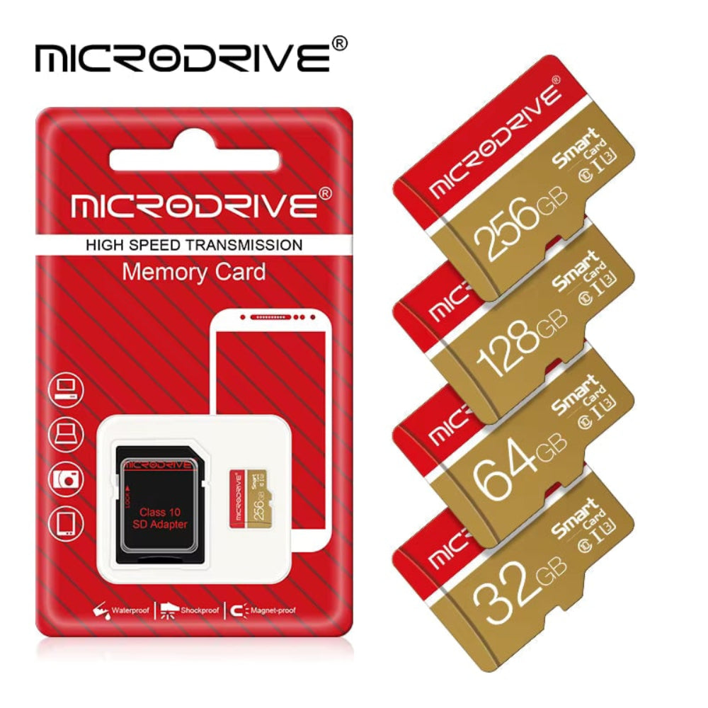 Ultra-Fast Memory Card with Class 10 Storage: 8GB to 256GB