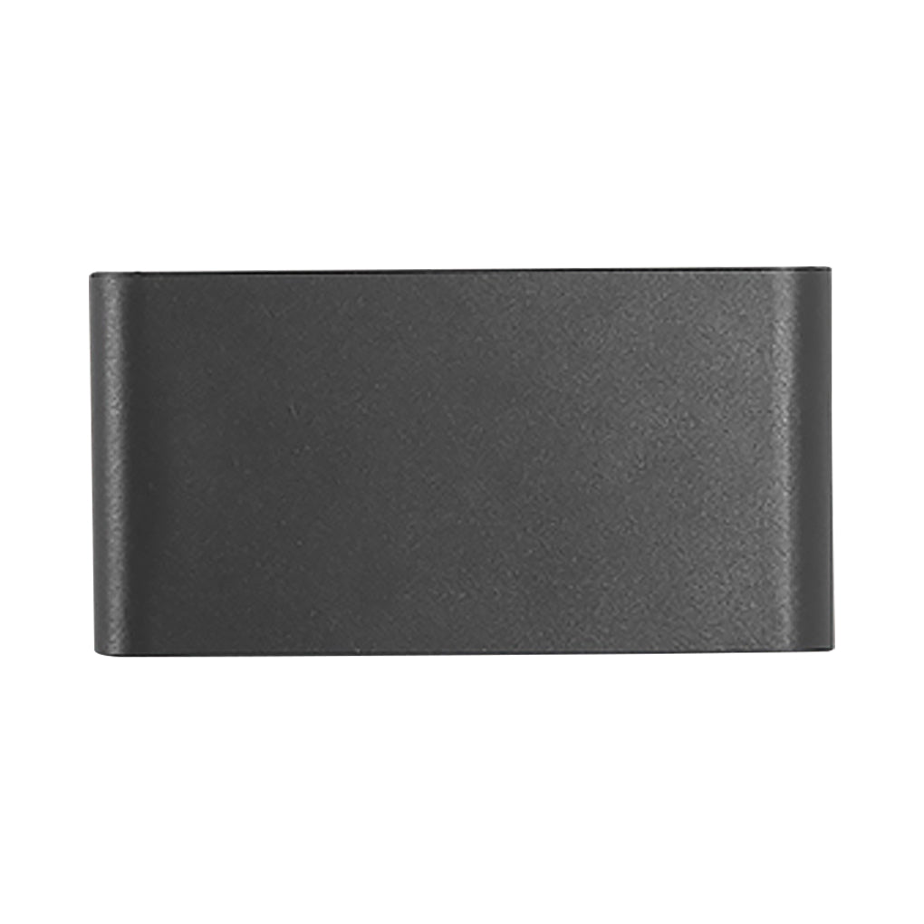 2-Light Black Modern Low Profile LED Slim Outdoor Up Down Exterior Porch Wall Light
