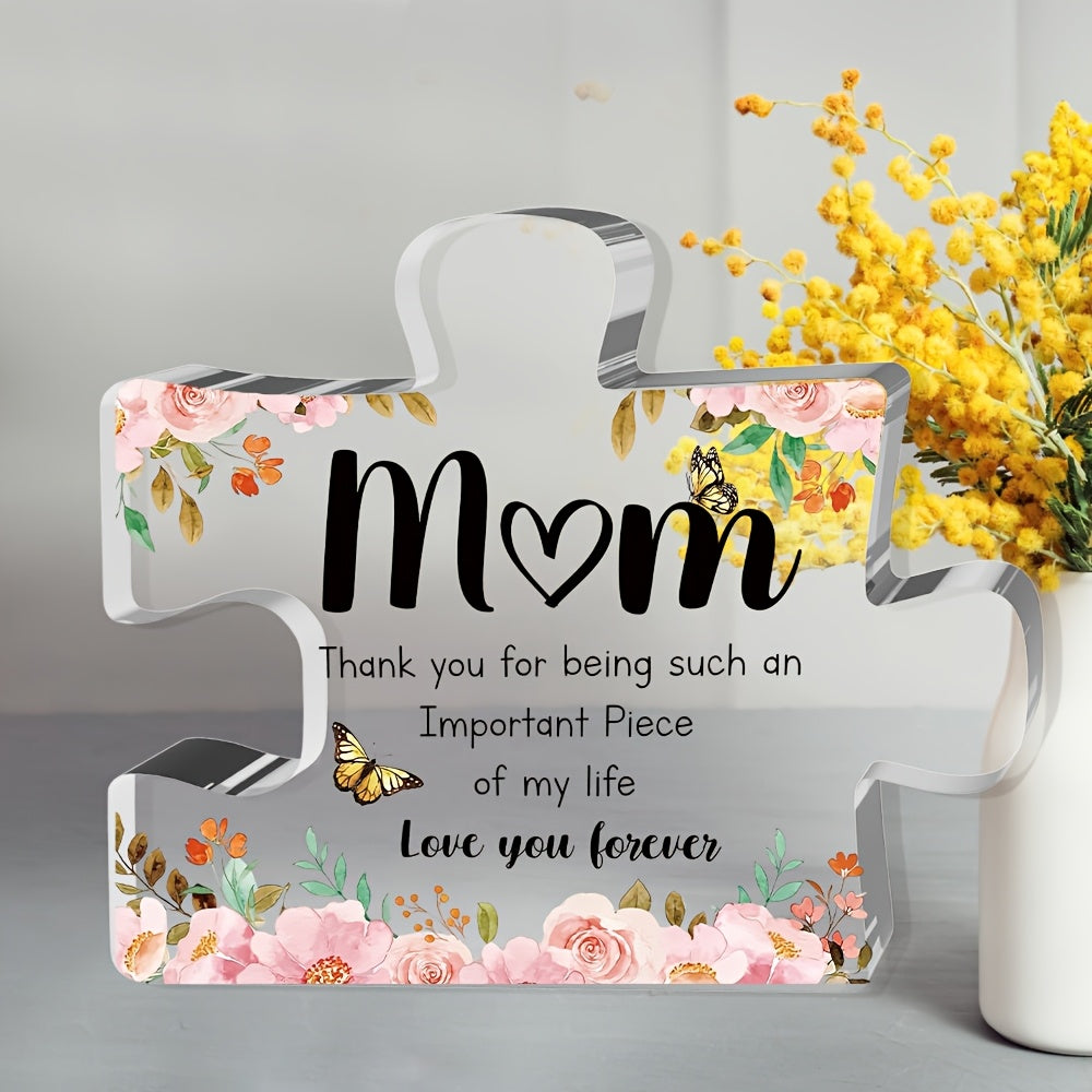Floral Butterfly Acrylic Keepsake Puzzle for Mother's Day