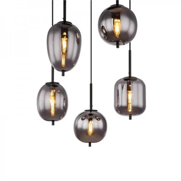 Elegant Aura Hanging Light with Customizable Glass Shades