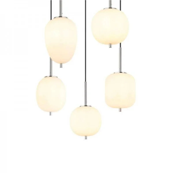 Elegant Aura Hanging Light with Customizable Glass Shades