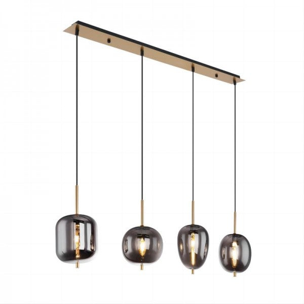 Elegant Aura Hanging Light with Customizable Glass Shades
