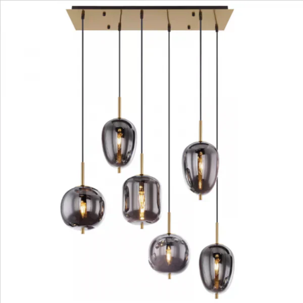Elegant Aura Hanging Light with Customizable Glass Shades