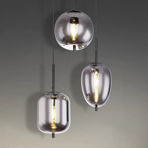 Elegant Aura Hanging Light with Customizable Glass Shades