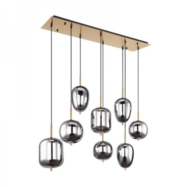 Elegant Aura Hanging Light with Customizable Glass Shades