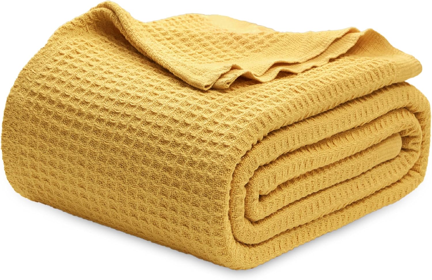 Queen Blanket Made of 100% Cotton with Cooling Waffle Weave for Summer