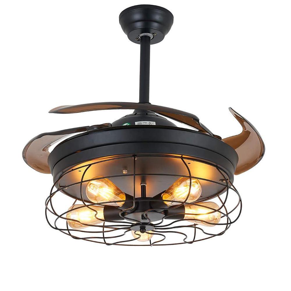 3 Bladed Retractable Ceiling Fan with Light - Taavita Style