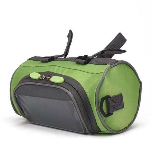 Versatile Handlebar Storage Bag with Touchscreen Access