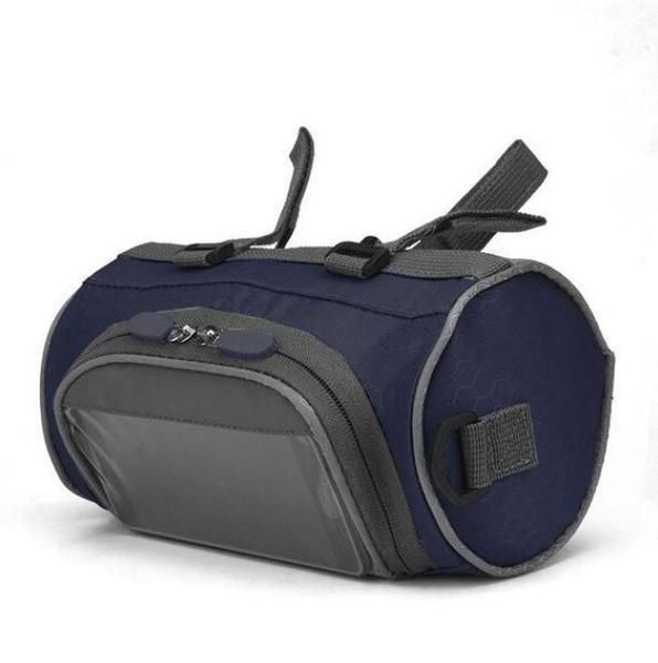 Versatile Handlebar Storage Bag with Touchscreen Access