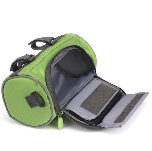 Versatile Handlebar Storage Bag with Touchscreen Access