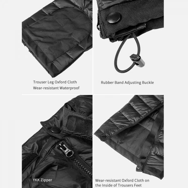 Insulated Goose Down Trousers for Outdoor Camping, Hiking, and Skiing