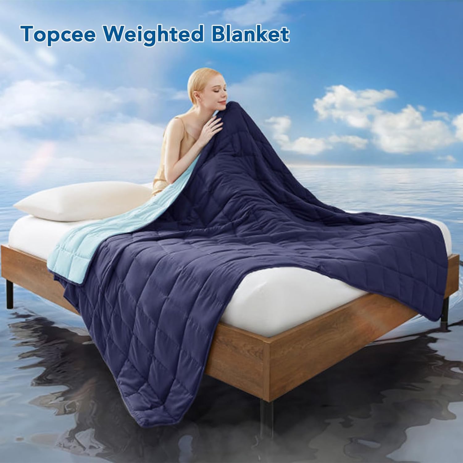 Cooling Microfiber Weighted Blanket for Year-Round Comfort and Relaxation