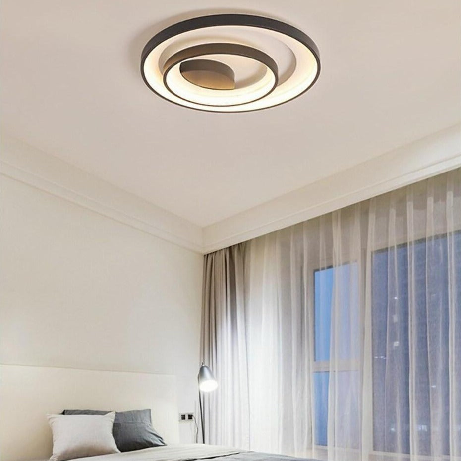 20'' LED 1-Light Single Design Geometric Shapes Dimmable Flush Mount Lights Modern LED Metal Aluminum Silica gel Dimmable Ceiling Lights-dazuma