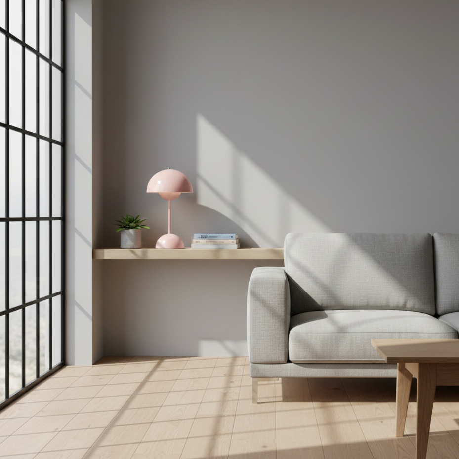Scandinavian Table Lamp with Dimming Feature