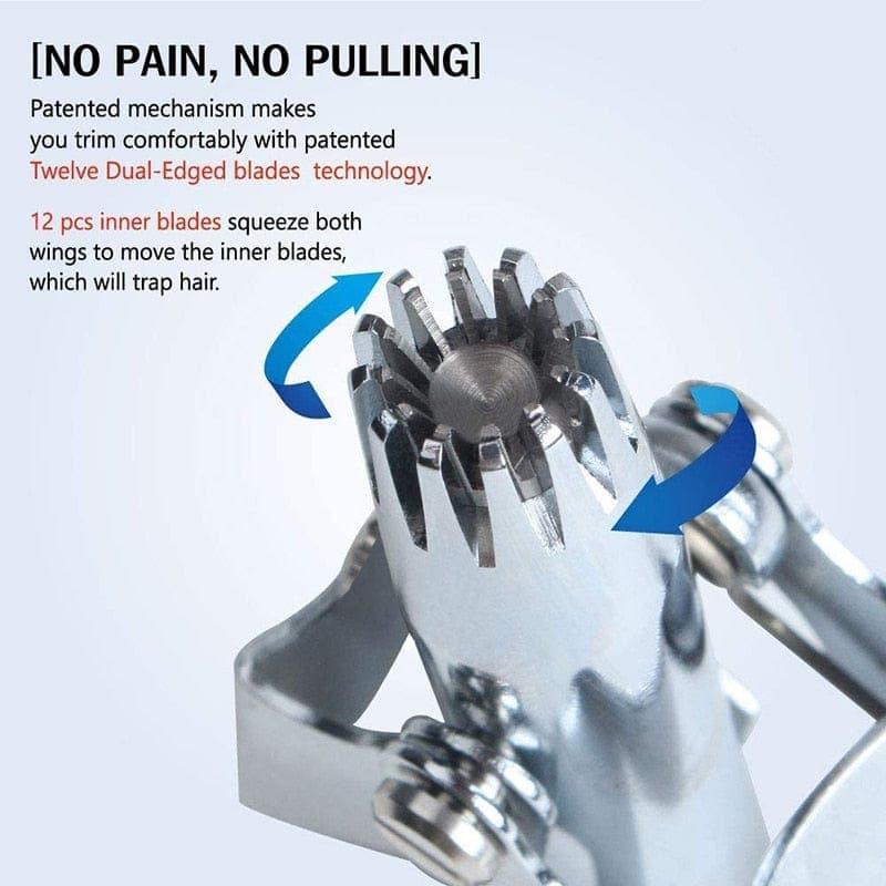 Stainless Steel Manual Nose Hair Trimmer for Men