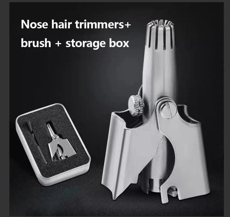 Stainless Steel Manual Nose Hair Trimmer for Men