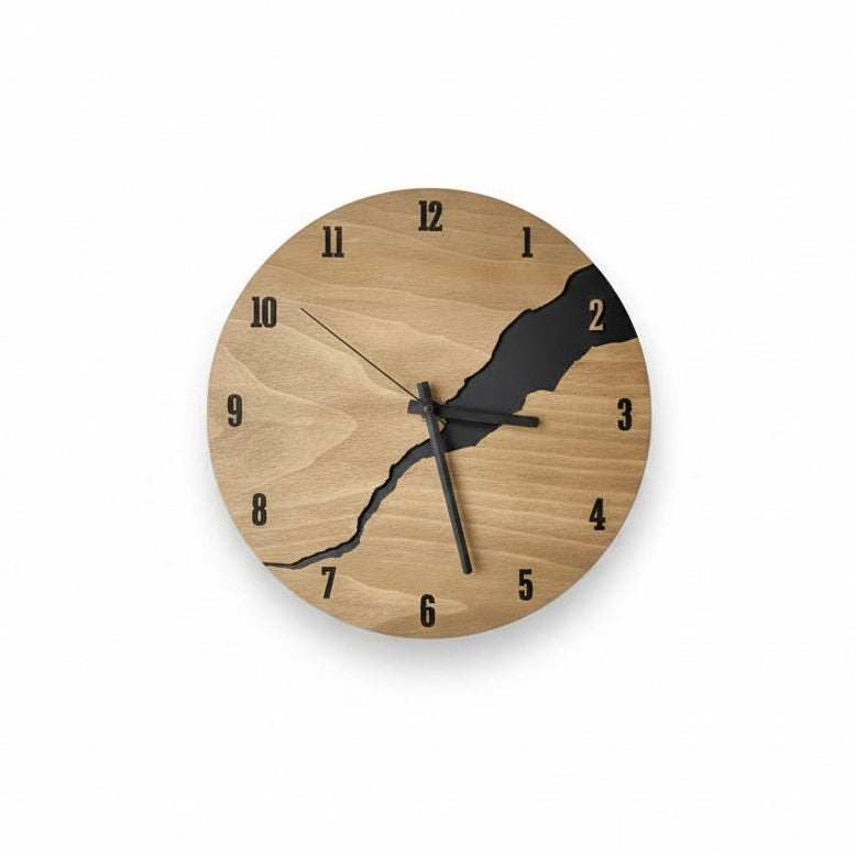 Contemporary Wooden Wall Clock – Minimalist Style Decor