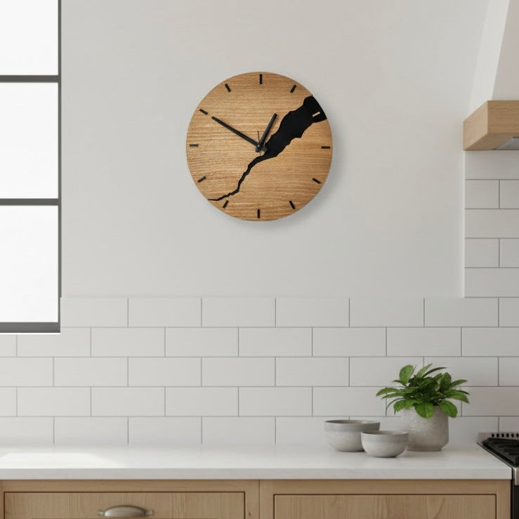 Contemporary Wooden Wall Clock – Minimalist Style Decor