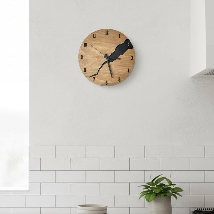 Contemporary Wooden Wall Clock – Minimalist Style Decor