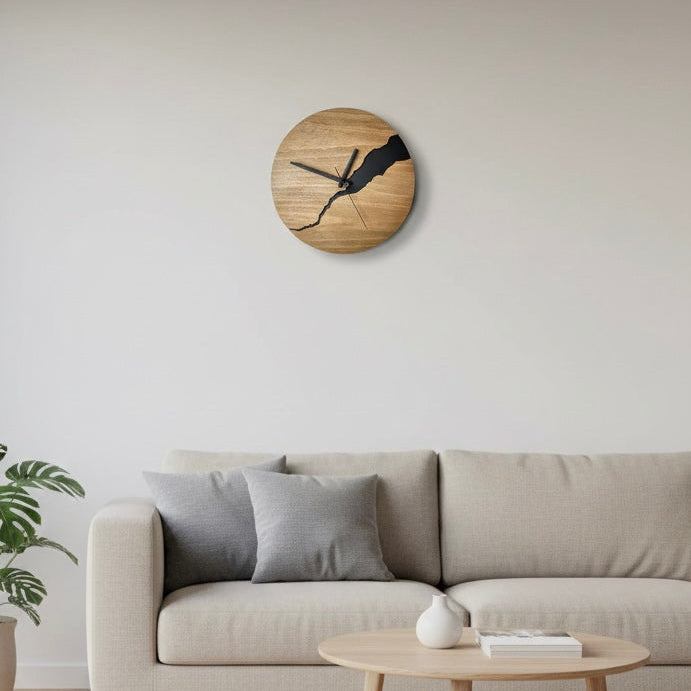 Contemporary Wooden Wall Clock – Minimalist Style Decor