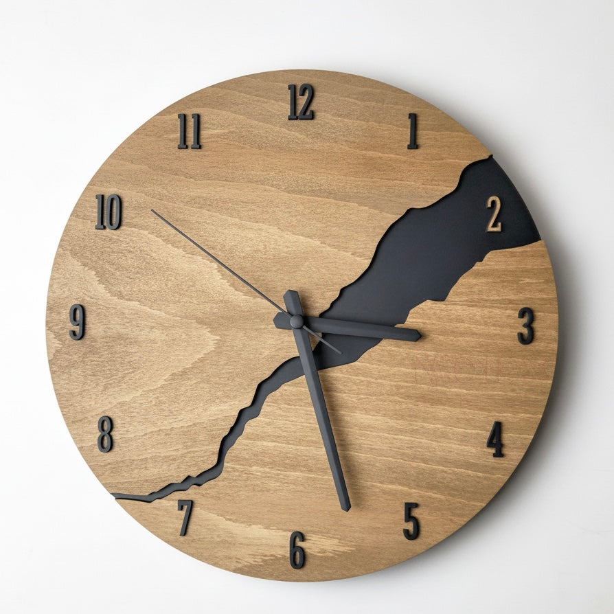 Contemporary Wooden Wall Clock – Minimalist Style Decor