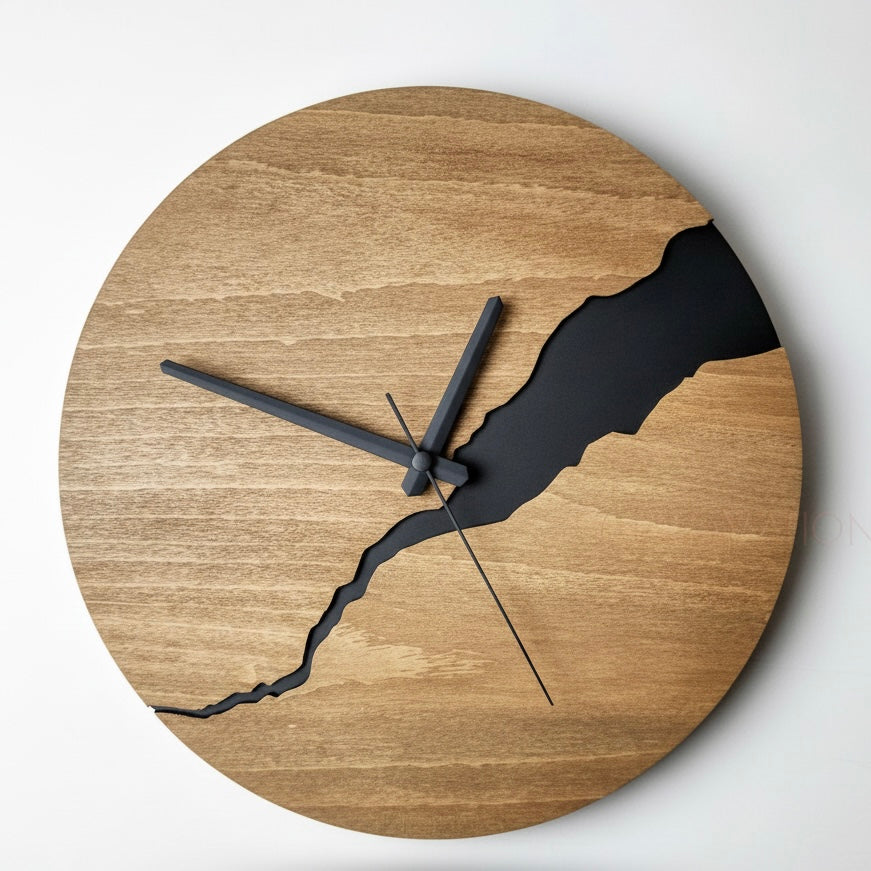 Contemporary Wooden Wall Clock – Minimalist Style Decor