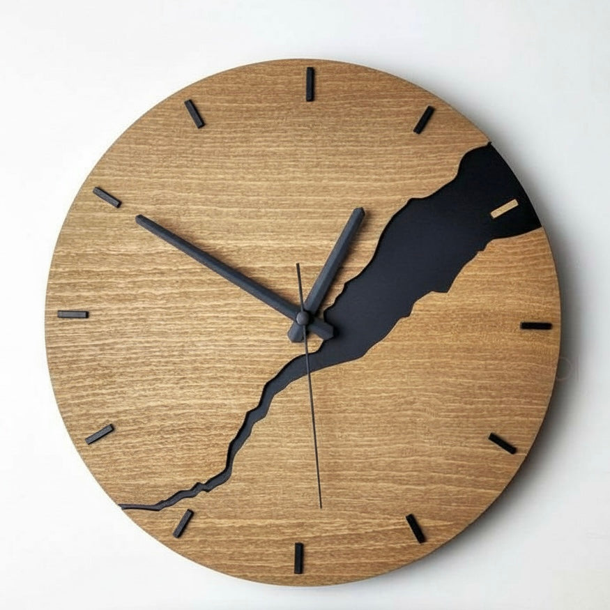 Contemporary Wooden Wall Clock – Minimalist Style Decor