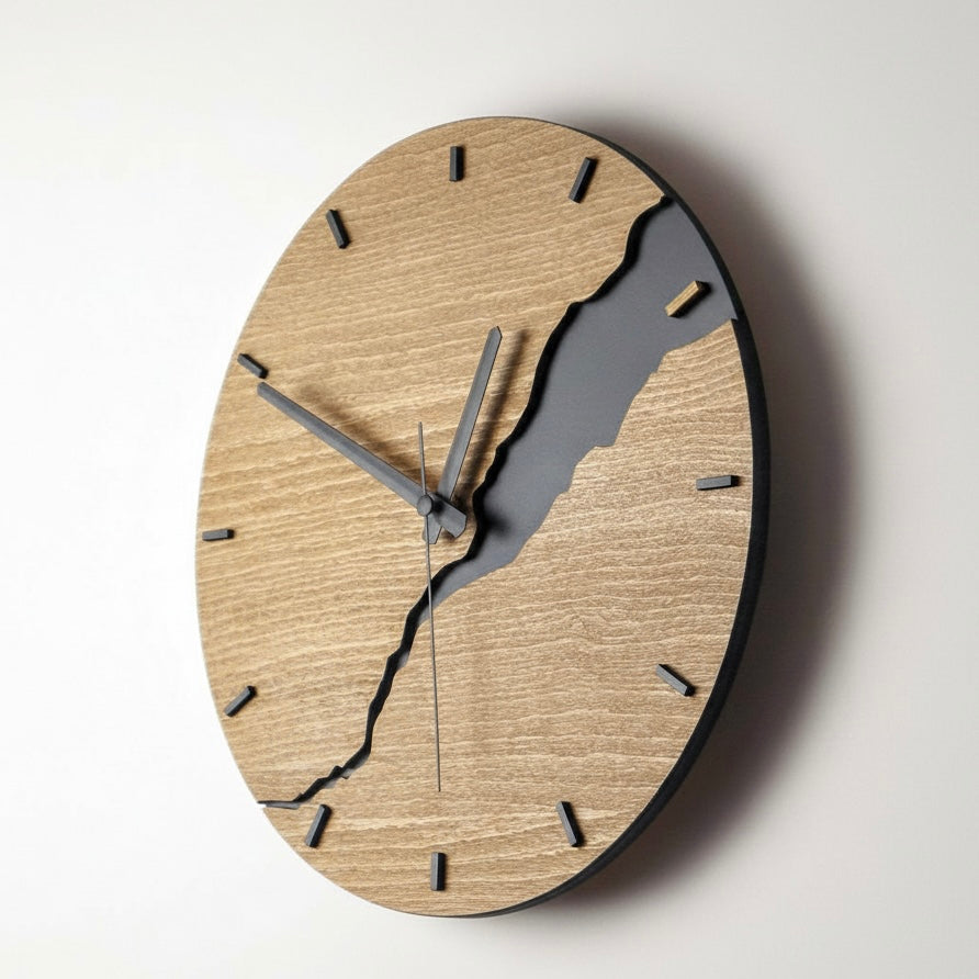 Contemporary Wooden Wall Clock – Minimalist Style Decor