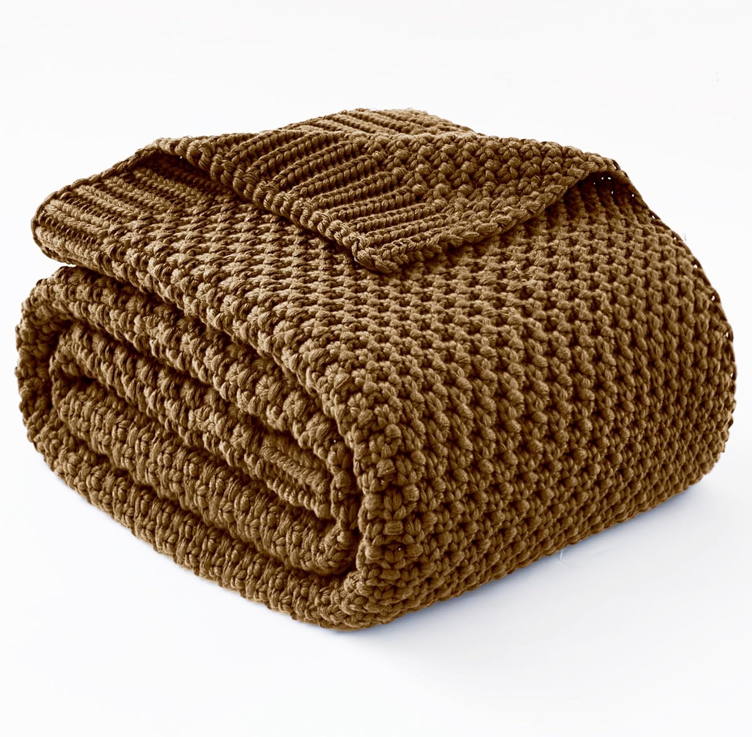 Soft Knitted Weighted Blanket with Cooling Microfiber for Year-Round Comfort