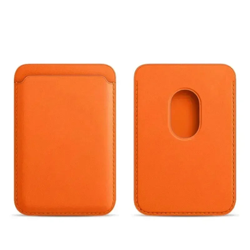 Leather Wallet with Magnetic Closure for iPhone Card Storage