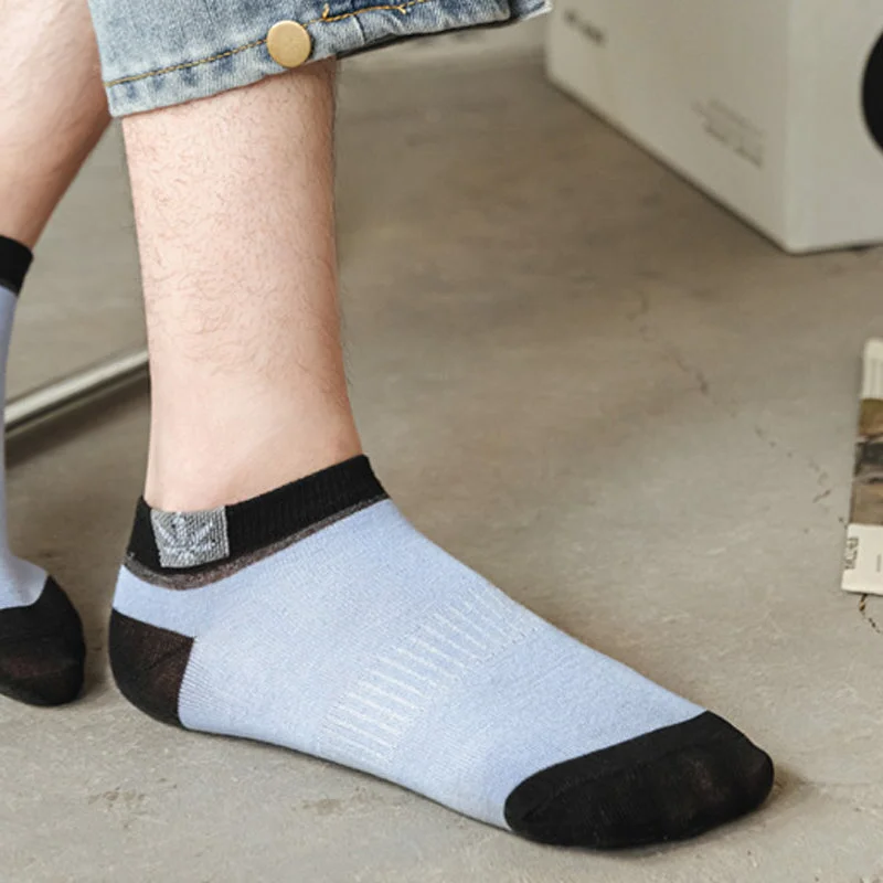 Men's Low Cut Ankle Socks - 20 Pairs of Thin Cotton Sweat-Wicking