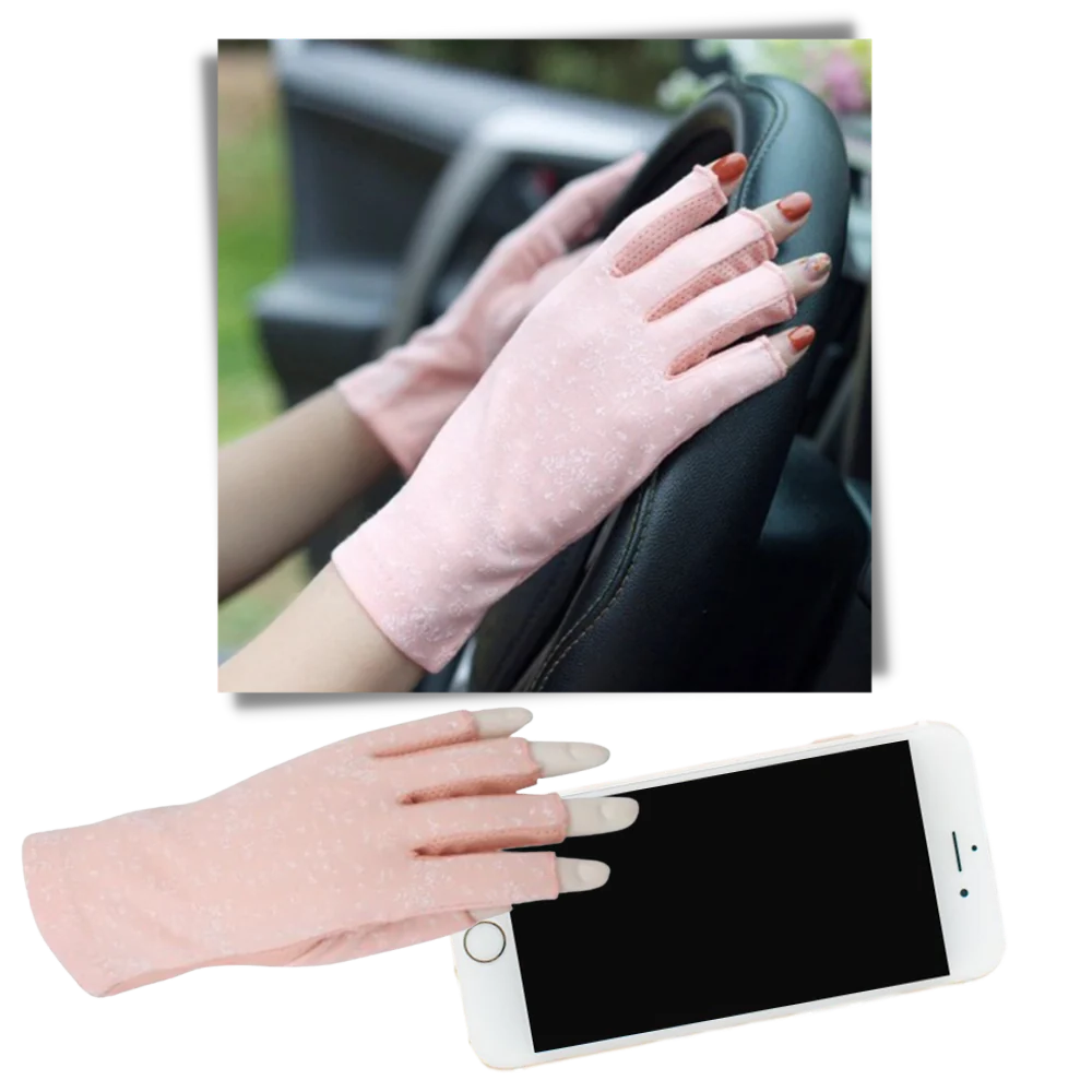 UV-Resistant Cotton Gloves for Sun Protection – Fashionable Design