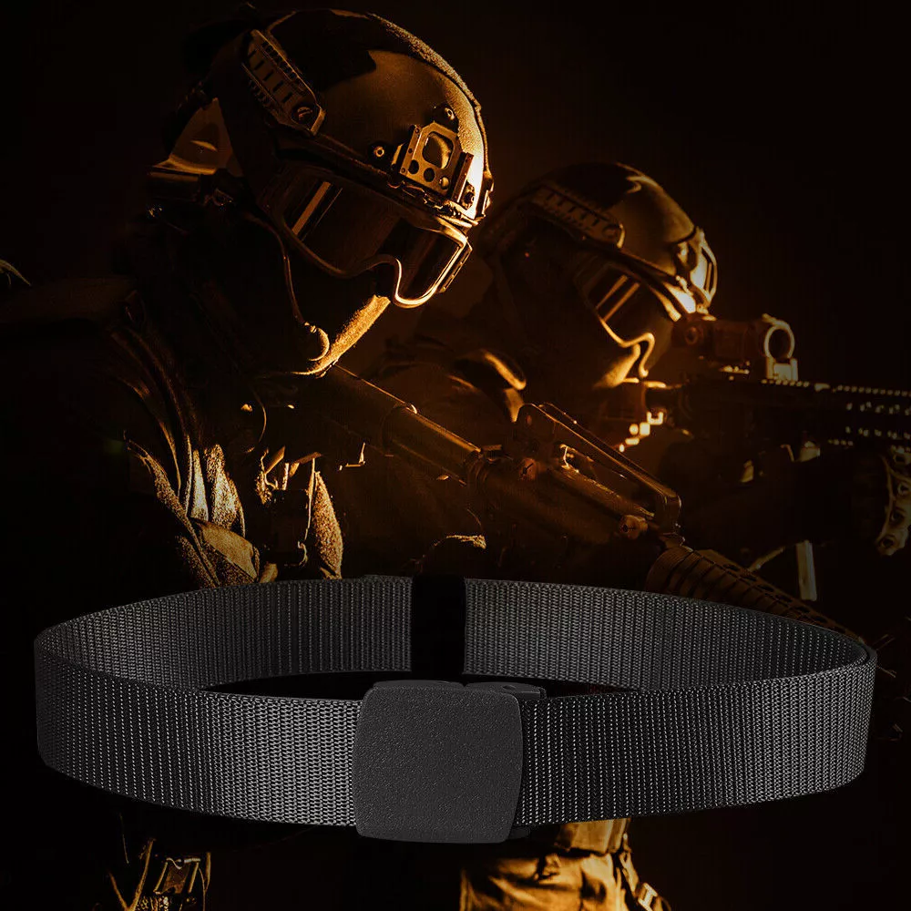 Men's Breathable Webbing Canvas Belts in Military Style