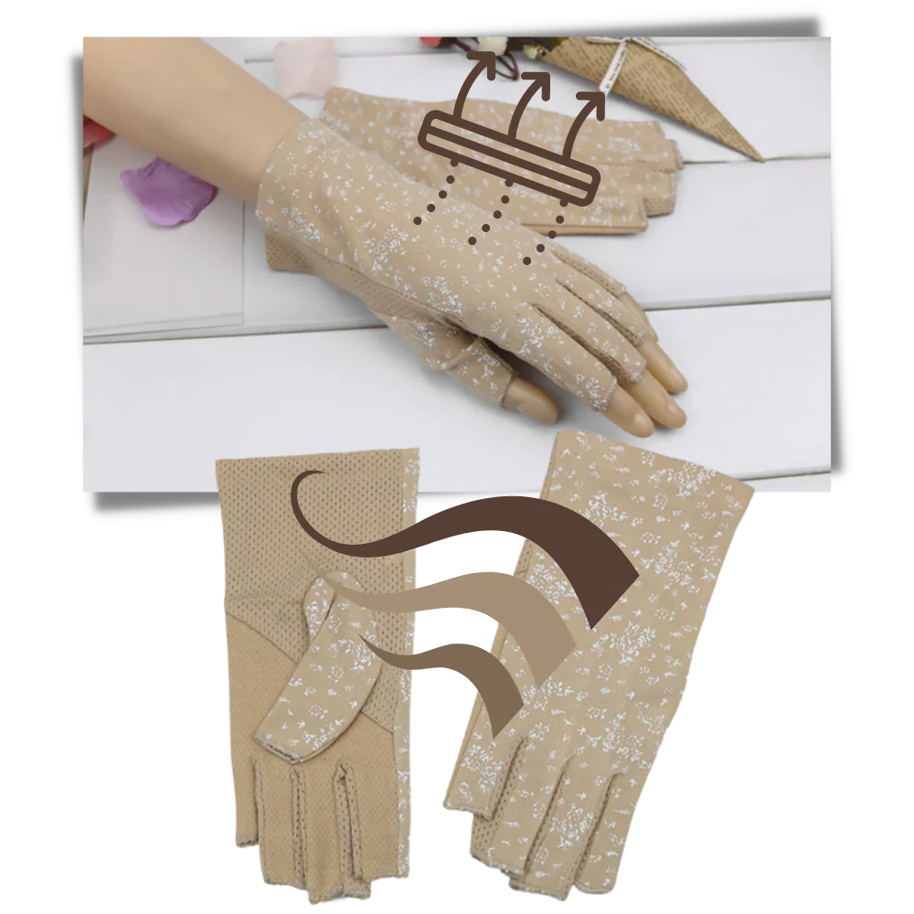UV-Resistant Cotton Gloves for Sun Protection – Fashionable Design