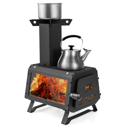 Camping Stove for Cooking with Portable Wood Burning Heater