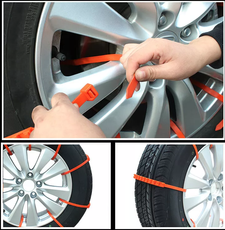 Car Snow Chains - Reusable Anti-Slip Tire Traction Aids