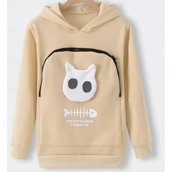 Feline Friend Hoodie with Cozy Pouch - The Ultimate Gift