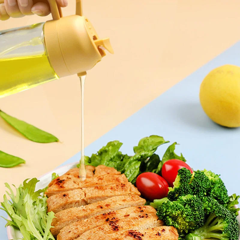 Dual-Function Glass Oil Spritzer and Pourer