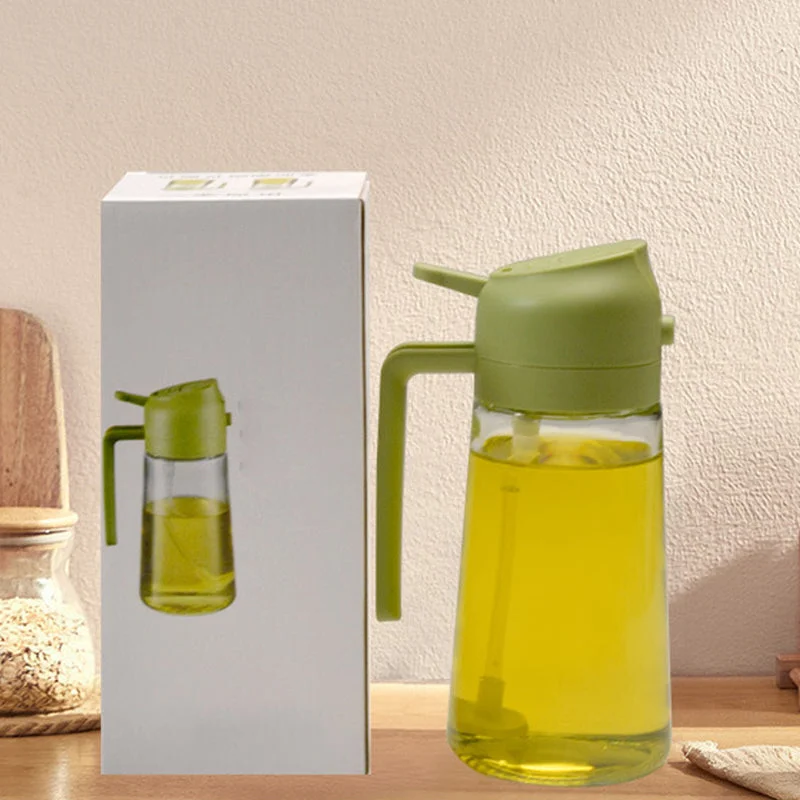 Dual-Function Glass Oil Spritzer and Pourer