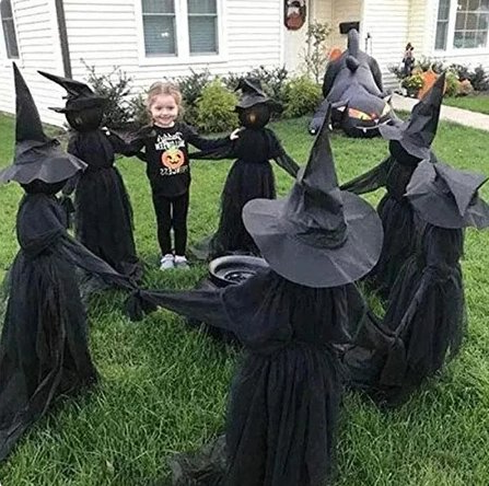 Illuminated Witch Yard Stake - Halloween Decoration for Witches