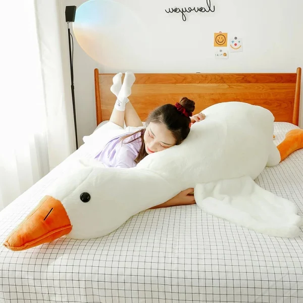 Large Plush Goose Pillow - Stuffed Duck Sleeping Toy