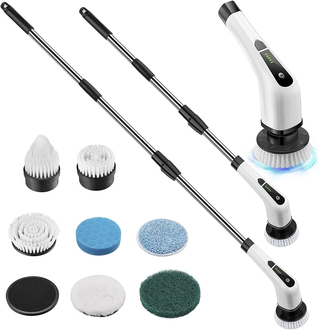 Cordless Power Scrubber with 7 Versatile Brush Heads