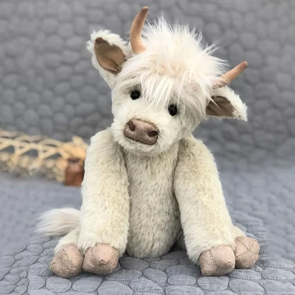 Handcrafted Plush Toy of Highland Cattle from Scotland